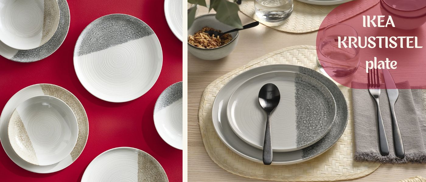 بشقاب غذاخوری ایکیا مدل IKEA KRUSTISTEL